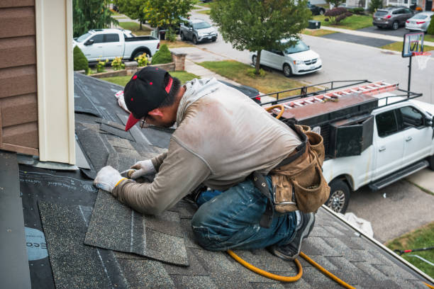 Professional Flat Roof Repair technician working in Cross River, NY